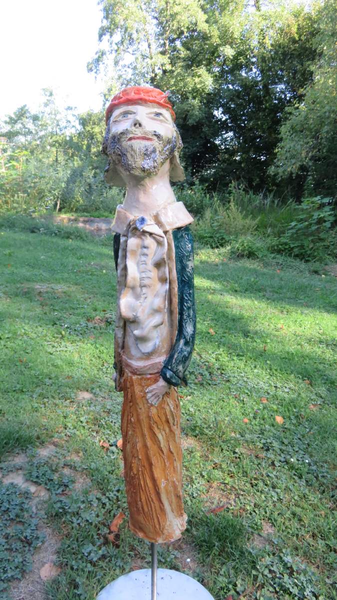 Rainer: Steinzeug, engobiert, glasiert, H=66cm, 235€