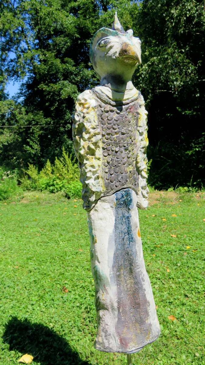 Rainer: Raku, glasiert, H=70cm, verkauft